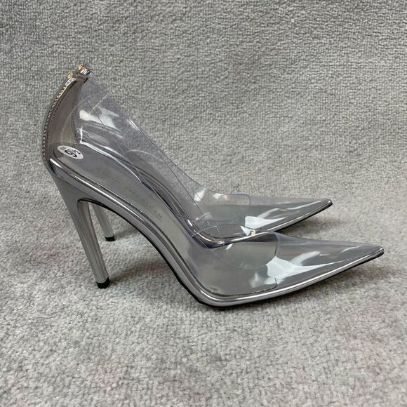 Good American Womens 9.5 Glass Slipper Cinderella Clear Pump Pointed Toe Heels - Picture 3 of 5